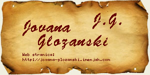 Jovana Gložanski vizit kartica